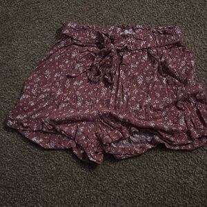 SO shorts, size women’s small, light red with flowers